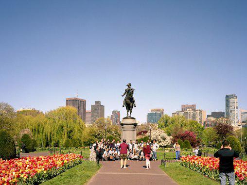 波士顿公共花园乔治•华盛顿雕像