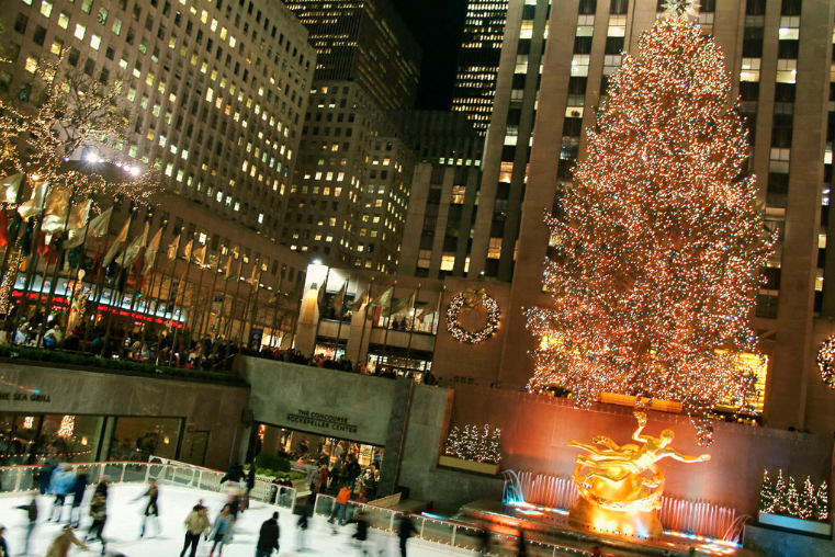 美国圣诞节旅游哪里好-曼哈顿洛克菲勒中心