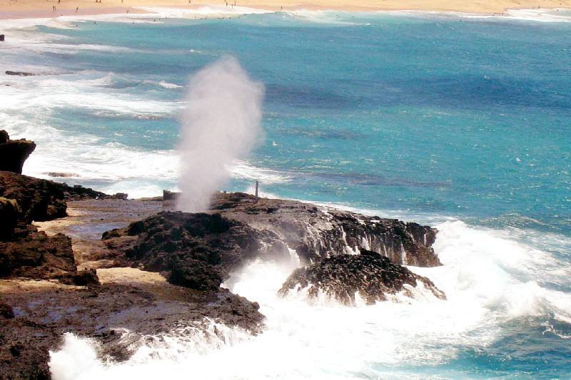 夏威夷小环岛精华一日游路线-海泉喷口